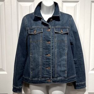 PARASUCO‎ Red Plaid Lined Blue Denim Jacket Size S (fits s/m) see measurements
